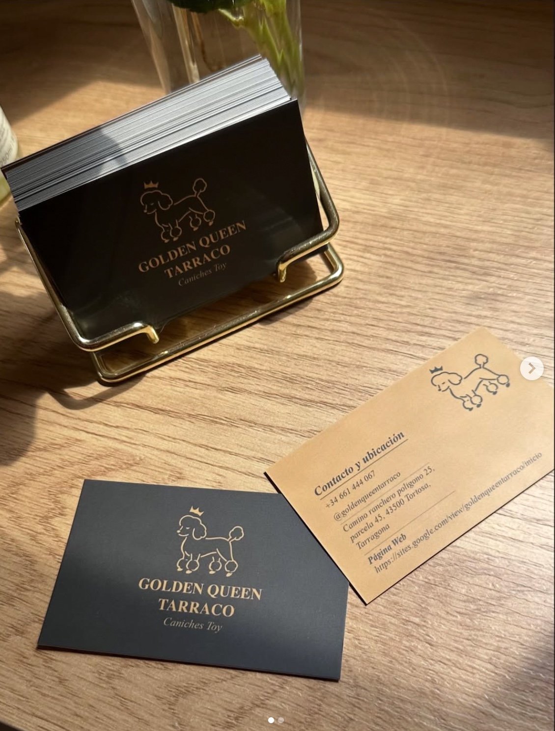 Targetes de visita Golden Queen Tarraco